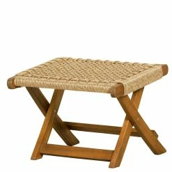 45x34x44 Klapphocker Mit Kunstrattan Geflecht Sitz - Lemi