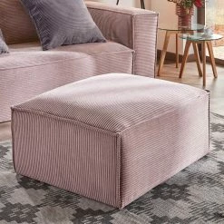 Breitcord Hocker In Rosa - Mailiona