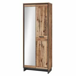 Flur Schränke Garderobe & Bank & Spiegel - Olegana (fünfteilig) -wohnen shop flur schraenke garderobe bank spiegel in holzoptik antik grau olegana 03