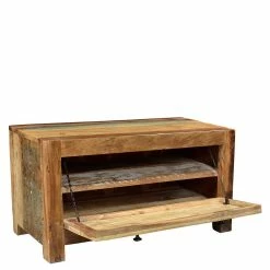 Flureinrichtung Aus Recyclingholz - Creek (vierteilig) -wohnen shop flureinrichtung aus recyclingholz mit schriftzuegen vintage style creek 03