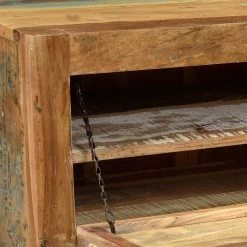 Flureinrichtung Aus Recyclingholz - Creek (vierteilig) -wohnen shop flureinrichtung aus recyclingholz mit schriftzuegen vintage style creek 05