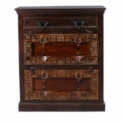 Flureinrichtung Im Kolonialstil - Solapura (fünfteilig) -wohnen shop flureinrichtung im kolonialstil aus teak recyclingholz mit antik finish solapura 02