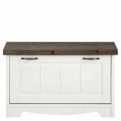 Flurmöbel Im Landhaus Look Set - Ayrinu (fünfteilig) -wohnen shop flurmoebel im landhaus look set in weiss grau kiefer massiv ayrinu 05