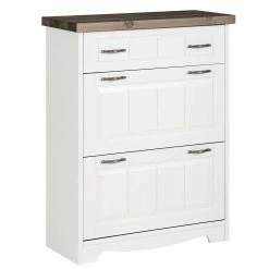 Flurmöbel Im Landhaus Look Set - Ayrinu (fünfteilig) -wohnen shop flurmoebel im landhaus look set in weiss grau kiefer massiv ayrinu 06