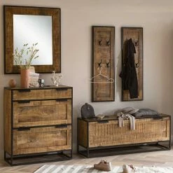 Flurmöbel Kombi Aus Holz & Metall - Evradon (fünfteilig)