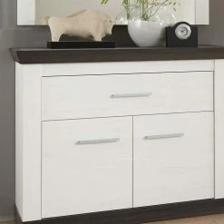 Garderobenmöbel Set Yneseca Im Landhausstil (fünfteilig) -wohnen shop garderobenmoebel set im landhausstil weiss braun yneseca 04