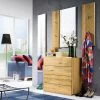 Holz Garderoben Set Aus Eiche - Avidora (vierteilig) -wohnen shop holz garderoben set aus eiche geoelt im landhaus stil avidora 01