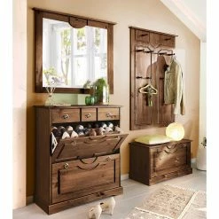 Landhaus Flureinrichtung In Dunkelbraun - Yemisa (vierteilig)