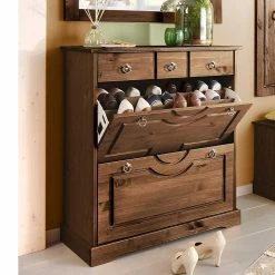 Landhaus Flureinrichtung In Dunkelbraun - Yemisa (vierteilig) 10 Landhaus Flureinrichtung In Dunkelbraun - Yemisa (vierteilig) -wohnen shop landhaus flureinrichtung in dunkelbraun aus kiefer massivholz yemisa 03