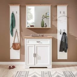 Landhaus Garderoben Set Mit 2 Paneelen - Nurelcas I (vierteilig)