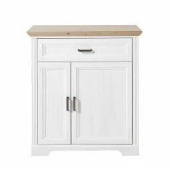 Landhaus Garderoben Set Mit 2 Paneelen - Nurelcas I (vierteilig) -wohnen shop landhaus garderoben set mit 2 paneelen in weiss eichefarben nurelcas i 03