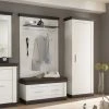 Landhausstil-Dielenmöbel Yneseca In Weiß Und Braun (dreiteilig) -wohnen shop landhausstil dielenmoebel in weiss und braun yneseca 01