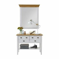 Landhausstil Möbel Set Sibiuta In Weiß (zweiteilig)