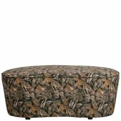 wohnen shop -wohnen shop retro polsterhocker mit samt pflanzenmotiv mehrfarbig in zwei groessen soraso f