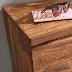 Rustikal-moderne Flurmöbel Kombi - Elmin (dreiteilig) -wohnen shop rustikal moderne flurmoebel kombi aus sheesham holz metall elmin 04