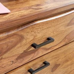 Rustikal-moderne Flurmöbel Kombi - Elmin (dreiteilig) -wohnen shop rustikal moderne flurmoebel kombi aus sheesham holz metall elmin 05