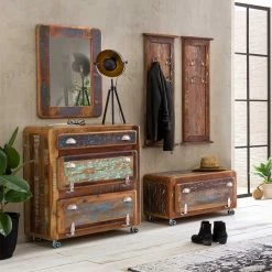 Shabby Dielenmöbel Mit Rollen - Clarendon (fünfteilig)