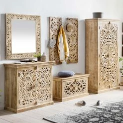 Vintage Flurmöbel Aus Holz White Wash - Runiasa (sechsteilig)